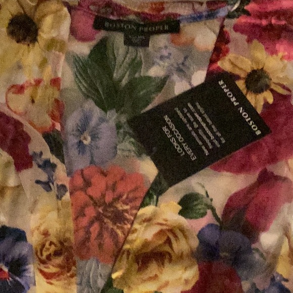 πΊHost Pick πΊ Firm Price Boston Proper Floral Fringe Kimono Jacket M/L - Picture 7 of 7